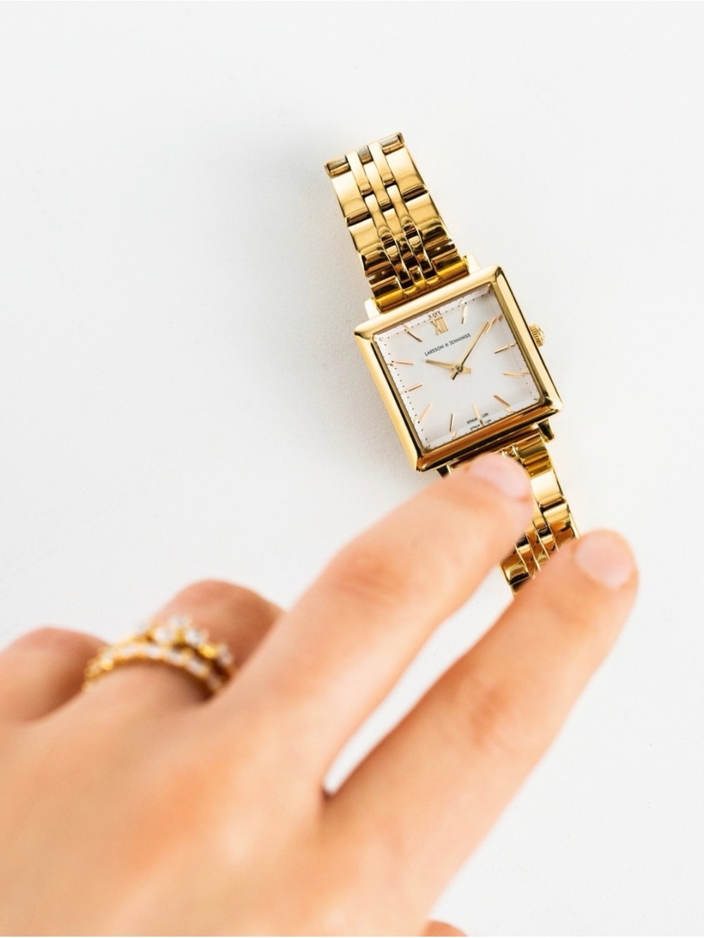 Gold Square Face Bracelet Watch - 32mm - Norse Link